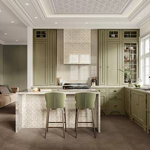 Глянцевый декор с растительным орнаментом формата 30×60 см Глянцевый декор с растительным орнаментом формата 30×60 см