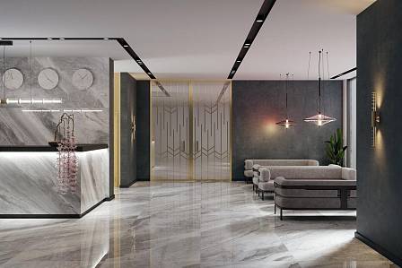 Керамогранит с имитацией тосканского мрамора Керамогранит с имитацией тосканского мрамора